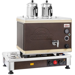 Ateşe Silver Analog Çay Kazanı, Statik Boyalı, Gazlı Elektrikli, 2 Demlikli - 2