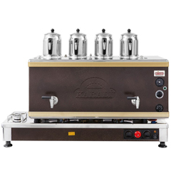 Ateşe Silver Analog Tea Boiler, Static Painted, Gas Electric, 4 Teapot - 1