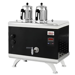 Ateşe Titanium Compact Akıllı Dijital Çay Kazanı, Statik Boyalı, Gazlı Elektrikli, 2 Demlikli - Ateşe