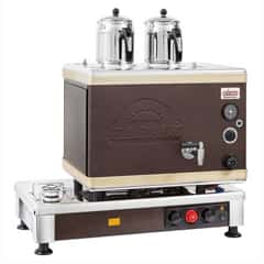 Ats Silver Static Painted Tea Boiler, 2 Teapots, Electric+Gas - Öztiryakiler