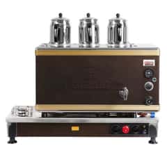 Ats Silver Static Painted Tea Boiler, 3 Teapots, Electric+Gas - Öztiryakiler