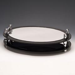 Zicco Aynalı Teşhir Standı, Oval, Kulplu, 60X40 cm - 1