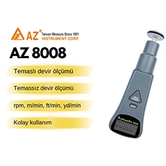 AZ 8008 Temaslı ve Temassız Devir Ölçer Takometre - 3