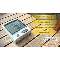 AZ 87791 Alarmed Temperature and Humidity Meter, with Dewpoint Indicator - 3