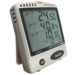 AZ 87791 Alarmlı Sıcaklık ve Nem Ölçer, Dewpoint Göstergeli - 1