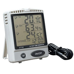 AZ 87792 Alarmed Indoor and Outdoor Temperature Indicator, Indoor Humidity Measurer - 1