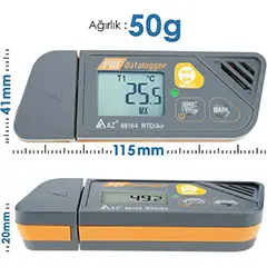 AZ 88164 Wired Temperature Recording Device, For Cold Measurements -100C - 4