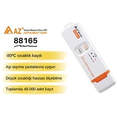 AZ 88165 Aşı, İlaç ve Hassas Ürün Taşıma Isı Kayıt Cihazı, Pil Ömrü Kadar Kullanımlı - 3