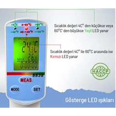AZ 8838 Lazerli ve Problu HACCP Termometresi - 3