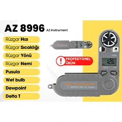 AZ 8996 Profesyonel Mini Rüzgar Hızı Ölçer, Çoklu Özellikli - 3