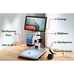 AZ 9513 Ekranlı Profesyonel Dijital Mikroskop - 4