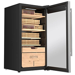 Berfmann BFC574-SG Solo Cigar Cabinet, 574 Cigar Capacity - Berfmann