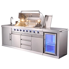 Berfmann BRGG-275S 6+2 Barbecue and Refrigerator Outdoor Kitchen Set - Berfmann (1)