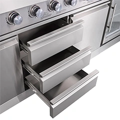 Berfmann BRGG-275S 6+2 Barbecue and Refrigerator Outdoor Kitchen Set - 5