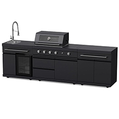 Berfmann BRGG-282MBS 4+1 Barbekü ve Buzdolaplı Outdoor Mutfak Seti - Berfmann