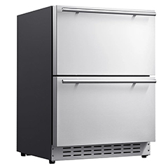 Berfmann BUR113-DS Undercounter Built-in Refrigerator, Double Drawer, 113 lt - Berfmann