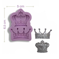 Beysa 2li Kral Tacı Silikon Şeker Hamuru Kalıbı, 6,5x5 cm - Beysa