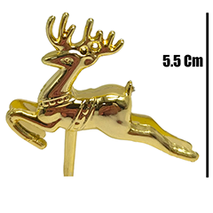 Beysa Altın ve Geyik Yılbaşı Pasta Süsü, 72li - Beysa (1)