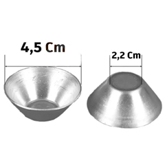 Beysa Alüminyum Petifür Kalıbı, Yuvarlak, Büyük, 50 Adet - Beysa