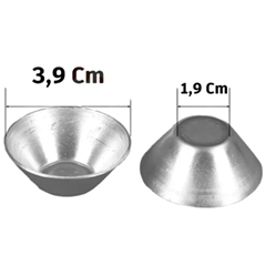 Beysa Alüminyum Petifür Kalıbı, Yuvarlak, Küçük, 50 Adet - Beysa