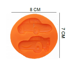 Beysa Araba Silikon Şeker Hamuru Kalıbı, 8x7 cm - Beysa