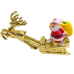 Beysa Arabalı Noel Baba Yılbaşı Pasta Süsü, 72li - Beysa