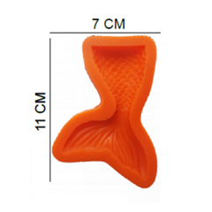 Beysa Balık Silikon Şeker Hamuru Kalıbı, 7x11 cm - Beysa