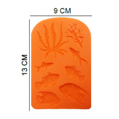 Beysa Balık Silikon Şeker Hamuru Kalıbı, 9x13 cm - Beysa