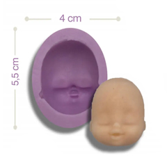 Beysa Bebek Yüzü Silikon Şeker Hamuru Kalıbı, 5,5x4 cm - Beysa