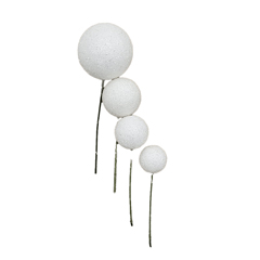 Pasta Süsü Beyaz Top Simli 20'li Paket - Beysa