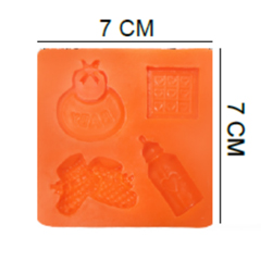 Beysa Biberon Silikon Şeker Hamuru Kalıbı, 7x7 cm - Beysa