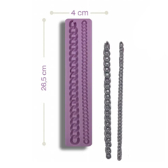 Beysa Çanta Zinciri Silikon Şeker Hamuru Kalıbı, 26,5x4 cm - Beysa