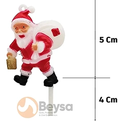 Beysa Çuvallı Noel Baba Yılbaşı Pasta Süsü, 25li Paket - 2