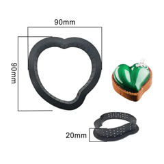 Beysa Delikli Kalp Tart Kalıbı, Exoglass - Beysa (1)