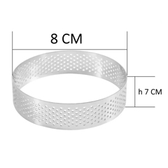 Beysa Delikli Yuvarlak Pasta Çemberi, No 2, 8 cm - Beysa