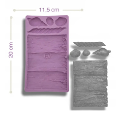 Beysa Deniz Kabuğu Silikon Şeker Hamuru Kalıbı, 20x11,5 cm - Beysa