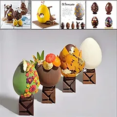 Beysa Easter Egg Chocolate Mold, Flat - 3