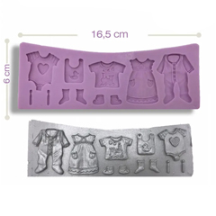 Beysa Elbiseler Silikon Şeker Hamuru Kalıbı, 16,5x6 cm - Beysa