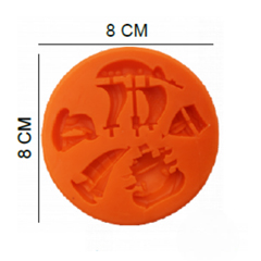 Beysa Gemi Silikon Şeker Hamuru Kalıbı, 8x8 cm - Beysa