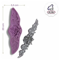 Beysa Gül Bordür Silikon Kalıp, 20x5,5 cm - Beysa