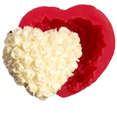 Beysa Gül Kalp Silikon Şeker Hamuru Kalıbı - Beysa