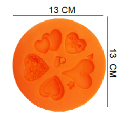 Beysa Kalp Silikon Şeker Hamuru Kalıbı, 13x13 cm - Beysa