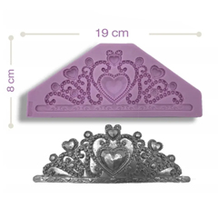 Beysa Kalpli Taç Silikon Şeker Hamuru Kalıbı, 8x19 cm - Beysa