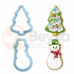 Beysa Kardan Adam ve Çam Ağacı Yılbaşı Kurabiye Kalıbı - 2