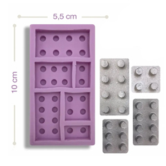 Beysa Lego Silikon Şeker Hamuru Kalıbı, 10x5,5 cm - Beysa