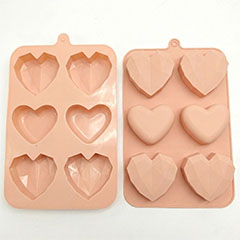 Beysa Origami Kalp Silikon Kek Kalıbı, 6lı - Beysa