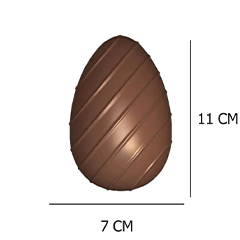 Beysa Paskalya Yumurtası Çikolata Kalıbı, Çizgili, 11x7 cm - 2