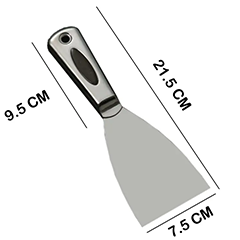 Beysa Paslanmaz Çelik Çikolata Spatulası, 7,5 cm - 2
