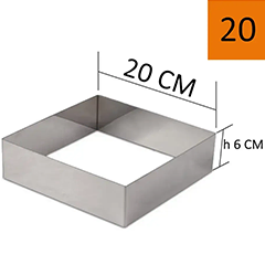 Beysa Pasta Çemberi Kare, 20c20 cm, H6 - 2