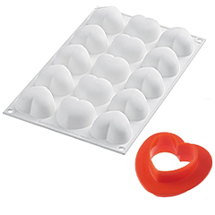 Silikomart Cupido 30 Silikon Kalıp, Kalp - 1